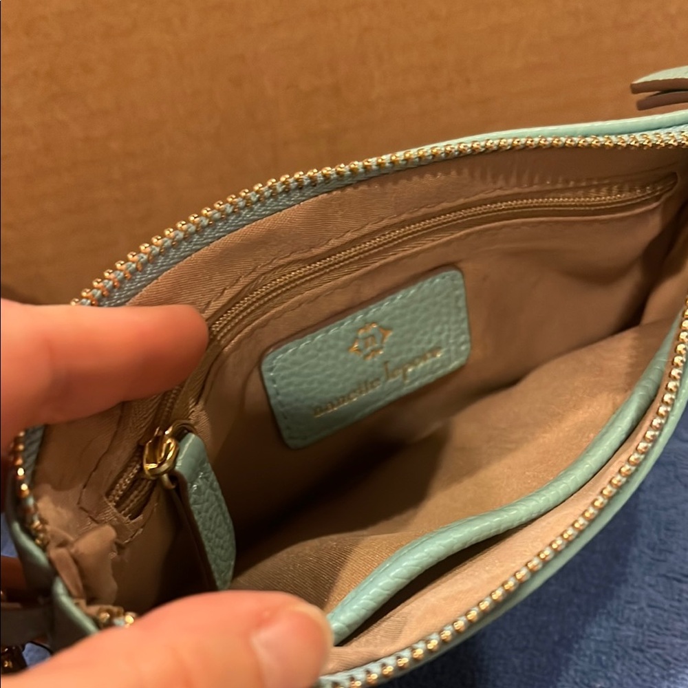 Nanette Lepore Light Green Wristlet with Gold Accents - Picture 6 of 7